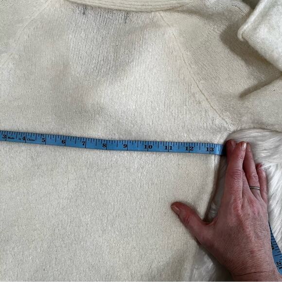 NEW Arden B. Cozy Knit Scoop Tie Neck Bow Layering Sweater Winter White XS NWOT - Picture 12 of 13